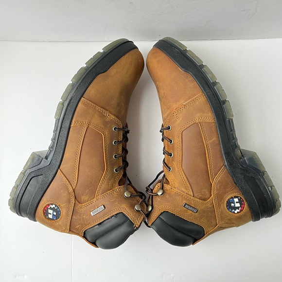 HYTEST Men's 6" Admiral Waterproof Steel Toe Work Boot Tan - K43501 size 15 - Picture 6 of 10